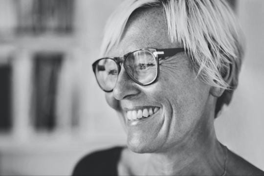 Patient relaxing during recovery after skin tightening